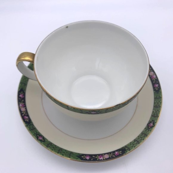 Vintage Noritake - Coffee Cup & Saucer - Cherry Blossom Back Stamp ca 1924 - Picture 2 of 10